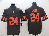 Nike Browns 24 Nick Chubb Brown Color Rush Limited Jersey,baseball caps,new era cap wholesale,wholesale hats